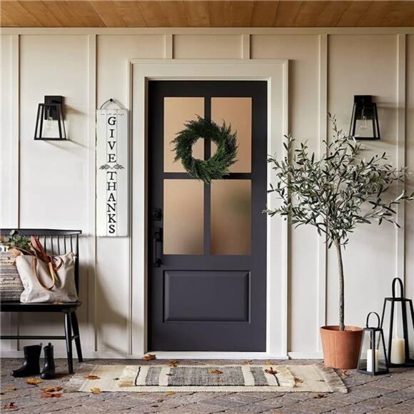 Welcome Sign for Front Door | Fall Welcome Sign | Reversible Vertical Porch Sign - Picture 5 of 7